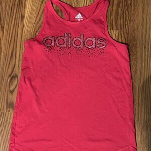 Girls Pink Adidas Tank Top for Summer Time Size Large 14